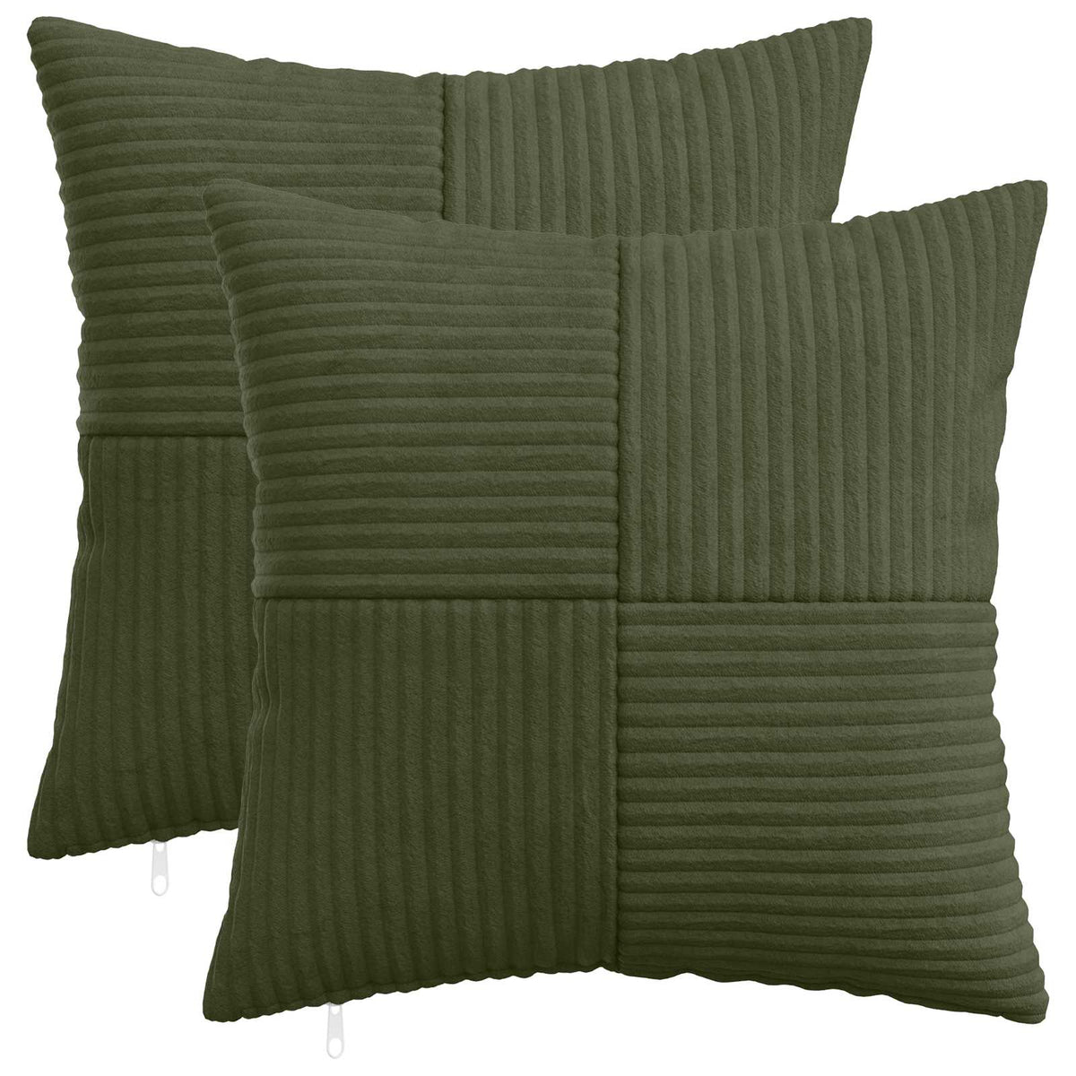 Kussensloop 2 pcs ALMELO Groen 45 x 45 cm corduroy