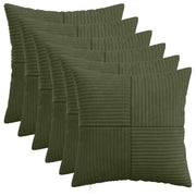 Kussenslopen groen 45x45 cm corduroy set van 6