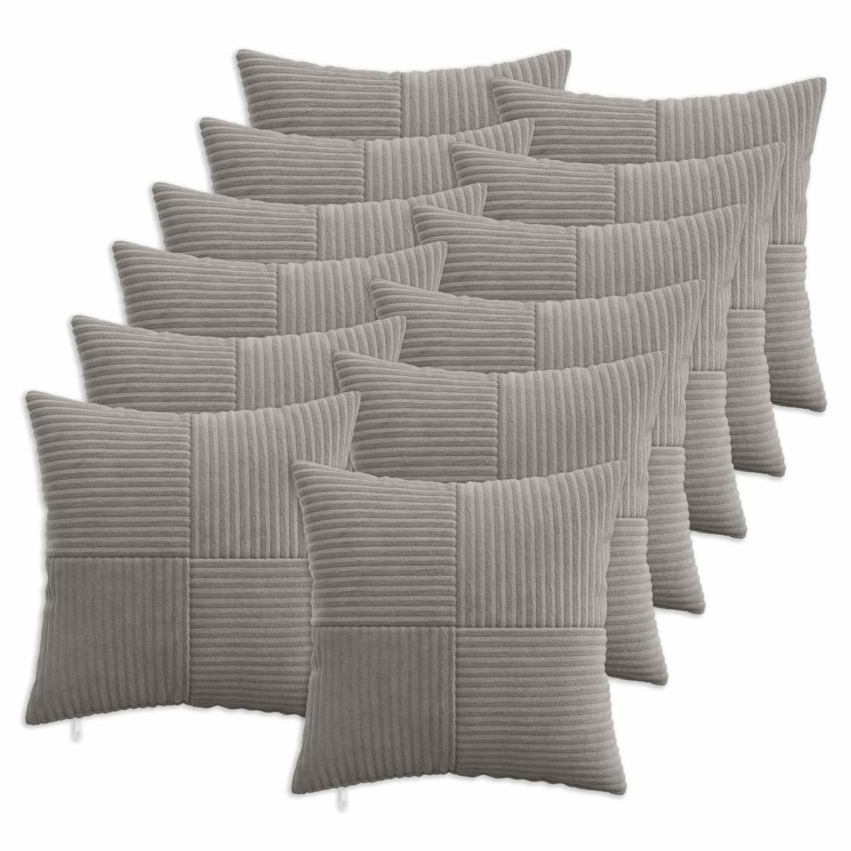 Kussensloop 12 pcs ALMELO Lichtgrijs 50 x 50 cm corduroy
