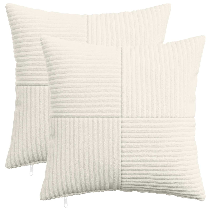 Kussensloop 2 pcs ALMELO Crèmekleurig 50 x 50 cm corduroy