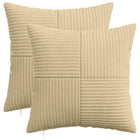 Kussensloop 2 stuks grijs groen 50x50 cm corduroy