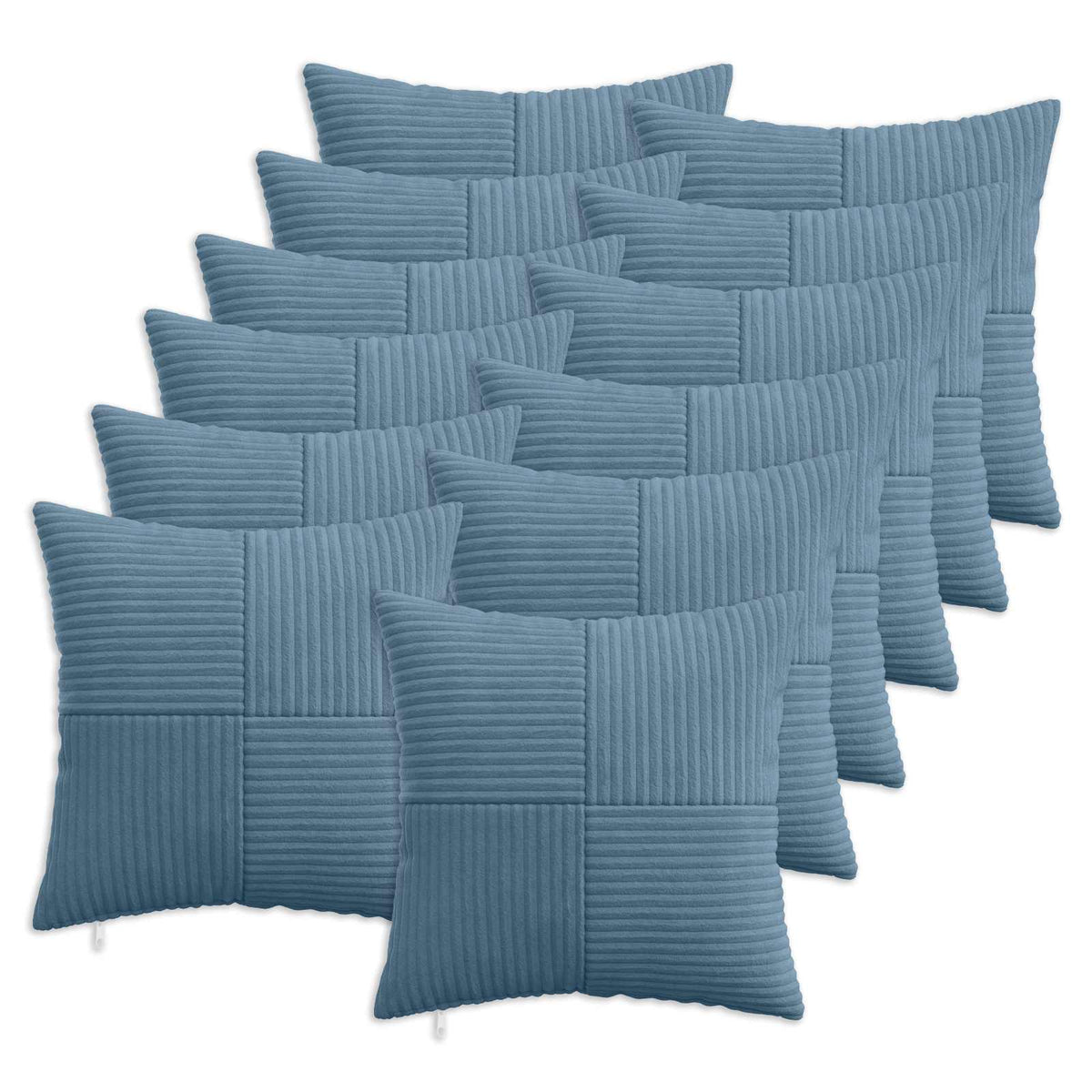 Kussensloop 12 pcs ALMELO Blauw 50 x 50 cm corduroy