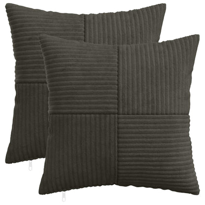 Kussensloop 2 pcs ALMELO Antracietkleurig 50 x 50 cm corduroy