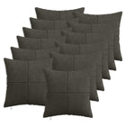Kussensloop 50 x 50 cm antraciet corduroy 12 stuks