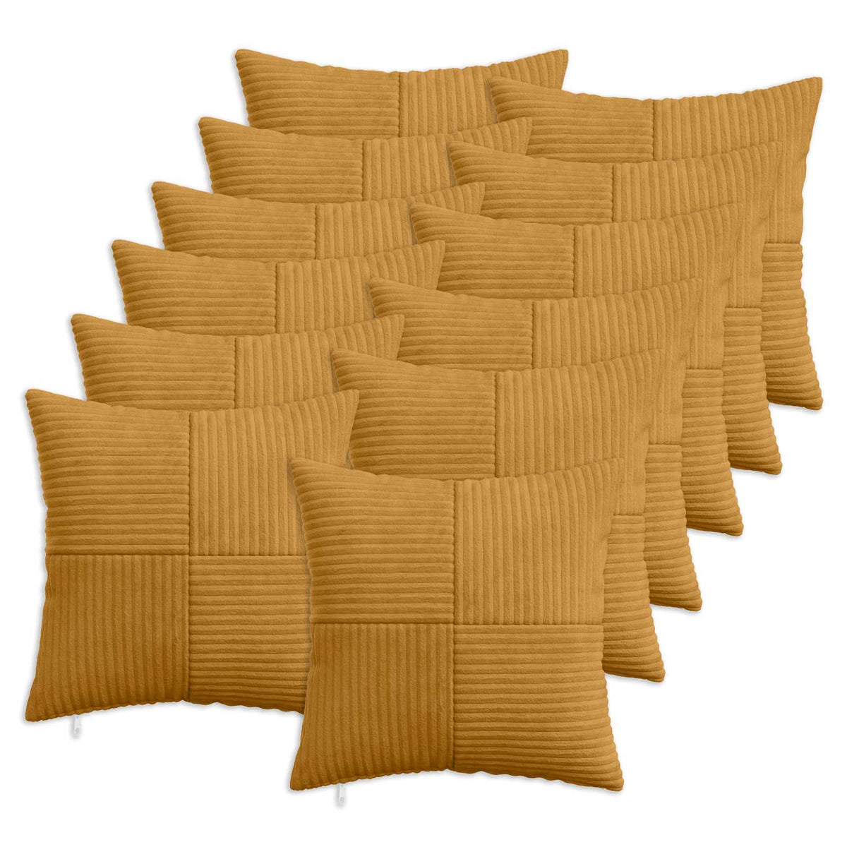 Kussensloop 12 pcs ALMELO Geel 50 x 50 cm corduroy