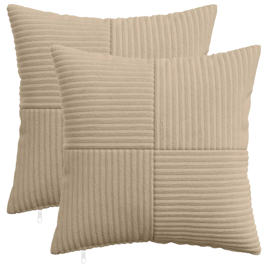 Kussensloop 2 pcs ALMELO Taupe 50 x 50 cm corduroy