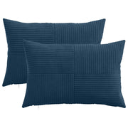 Kussensloop 50 x 70 cm marineblauw 2 stuks corduroy