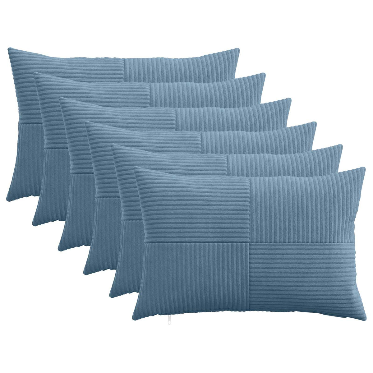 Kussensloop 6 pcs ALMELO Blauw 50 x 75 cm corduroy