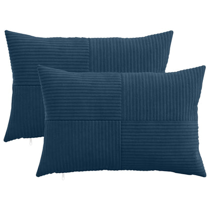 Kussensloop 2 pcs ALMELO Marineblauw 50 x 75 cm corduroy