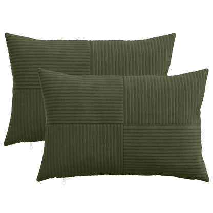 Kussensloop 2 pcs ALMELO Groen 50 x 75 cm corduroy