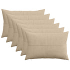 Kussensloop 6 pcs ALMELO Taupe 50 x 75 cm corduroy