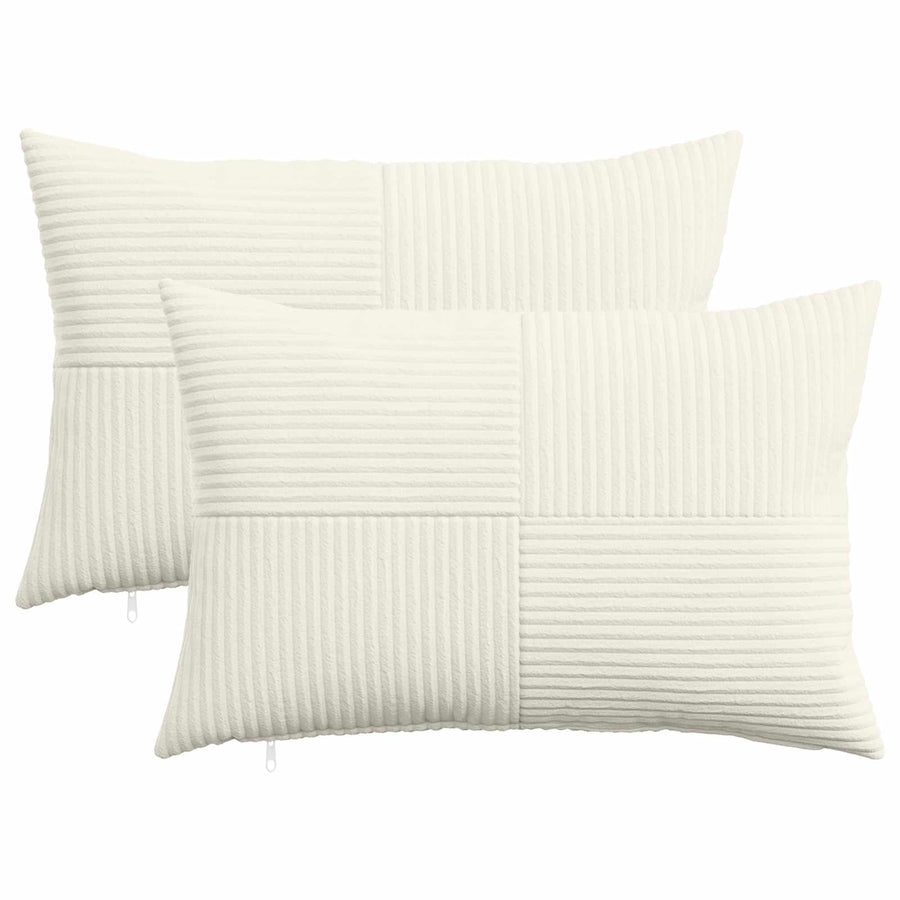Kussensloop 2 pcs ALMELO Crèmekleurig 50 x 80 cm corduroy