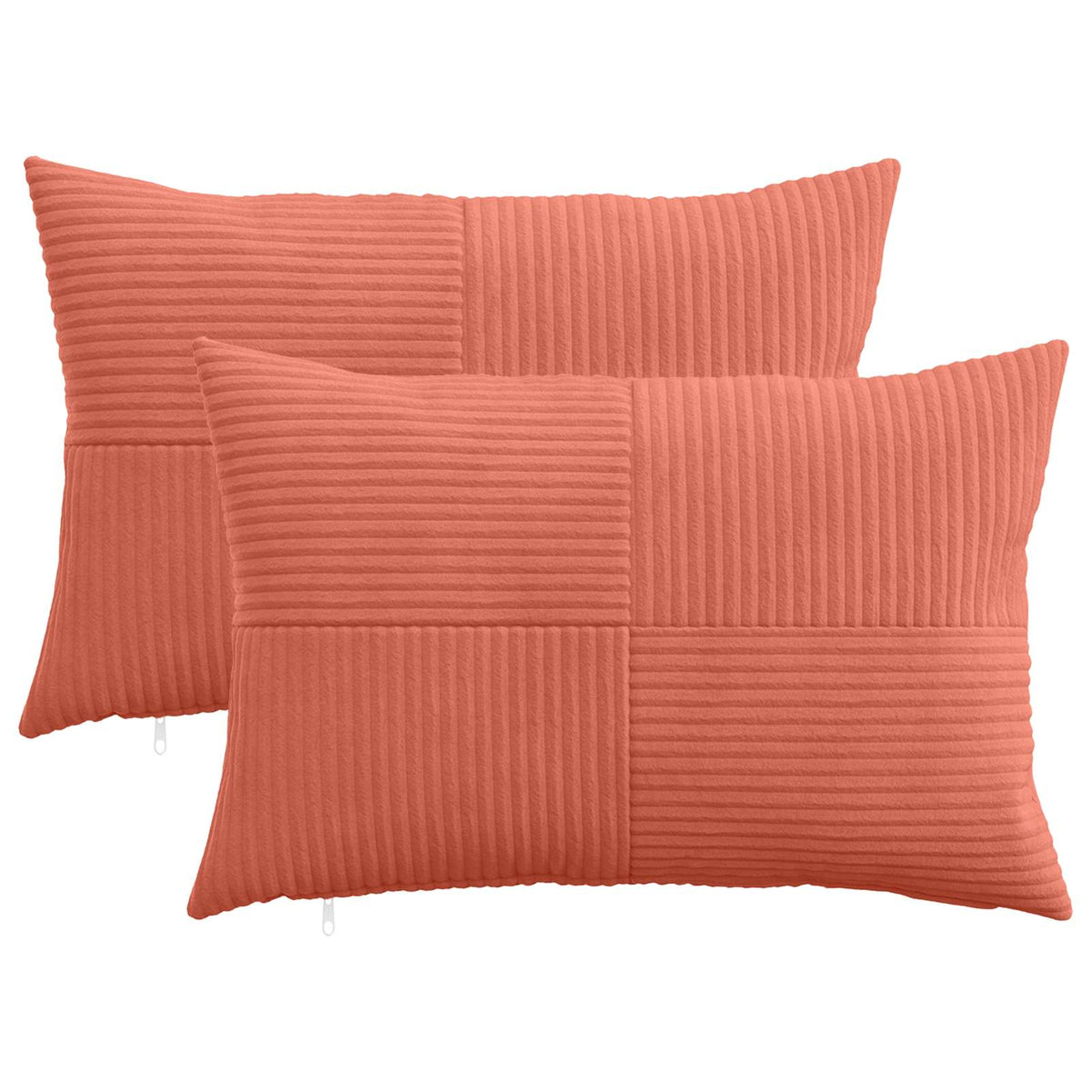 Kussensloop 2 pcs ALMELO Rood-oranje 50 x 80 cm corduroy
