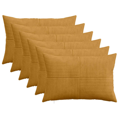 Kussensloop 6 pcs ALMELO Geel 50 x 80 cm corduroy