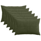 Kussensloop groen 50 x 80 cm corduroy 6 stuks