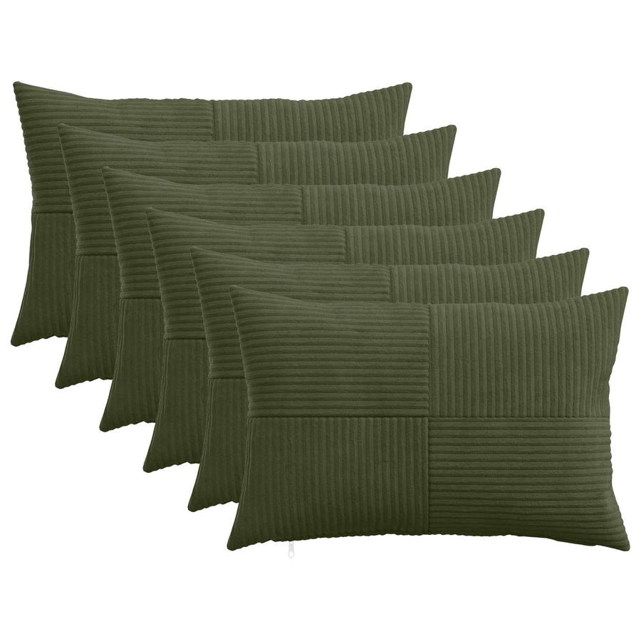 Kussensloop 6 pcs ALMELO Groen 50 x 80 cm corduroy