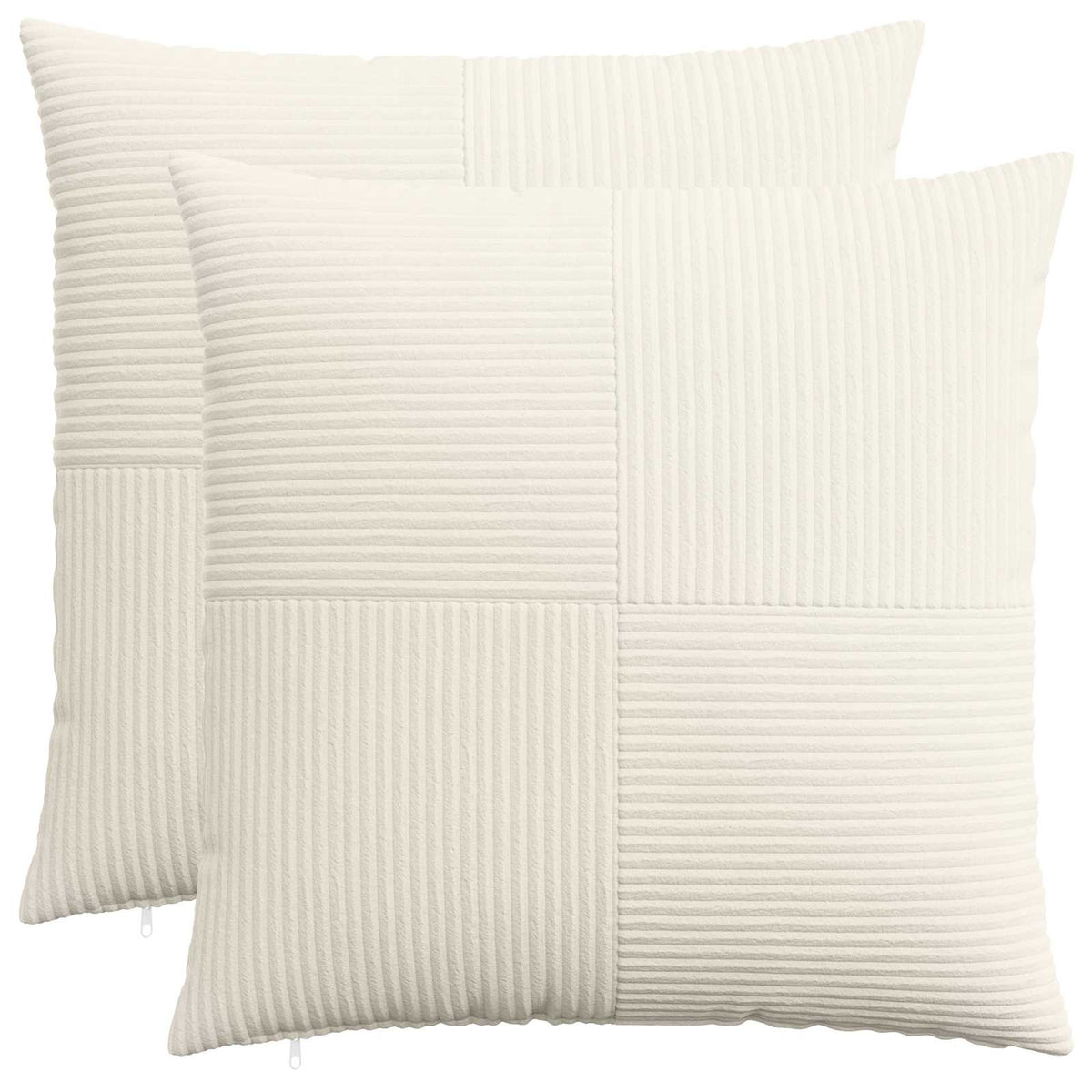 Kussensloop 2 pcs ALMELO Crèmekleurig 55 x 55 cm corduroy