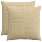 Kussensloop 55 x 55 cm grijs groen corduroy (2 stuks)