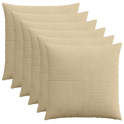 Kussensloop 6 pcs ALMELO Grijs groen 55 x 55 cm corduroy