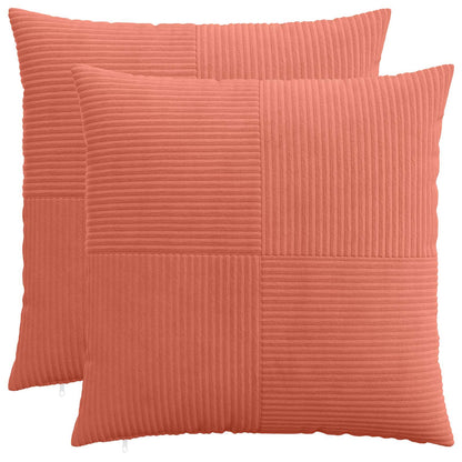 Kussensloop 2 pcs ALMELO Rood-oranje 55 x 55 cm corduroy