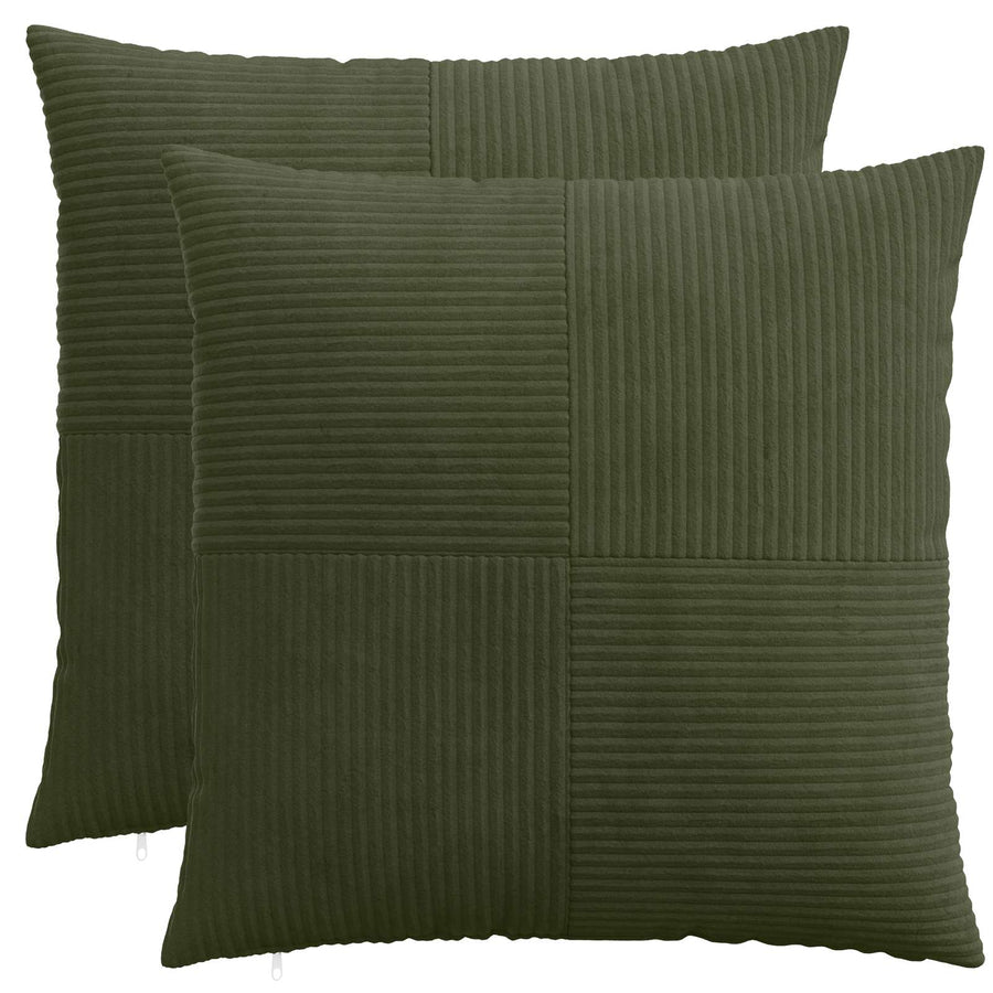 Kussensloop 2 pcs ALMELO Groen 55 x 55 cm corduroy
