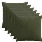 Kussensloop set 6 stuks groen 55x55 cm corduroy