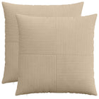 Kussensloop taupe 55 x 55 cm corduroy (2 stuks)
