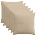 Kussenslopen 6 stuks taupe 55x55 cm corduroy
