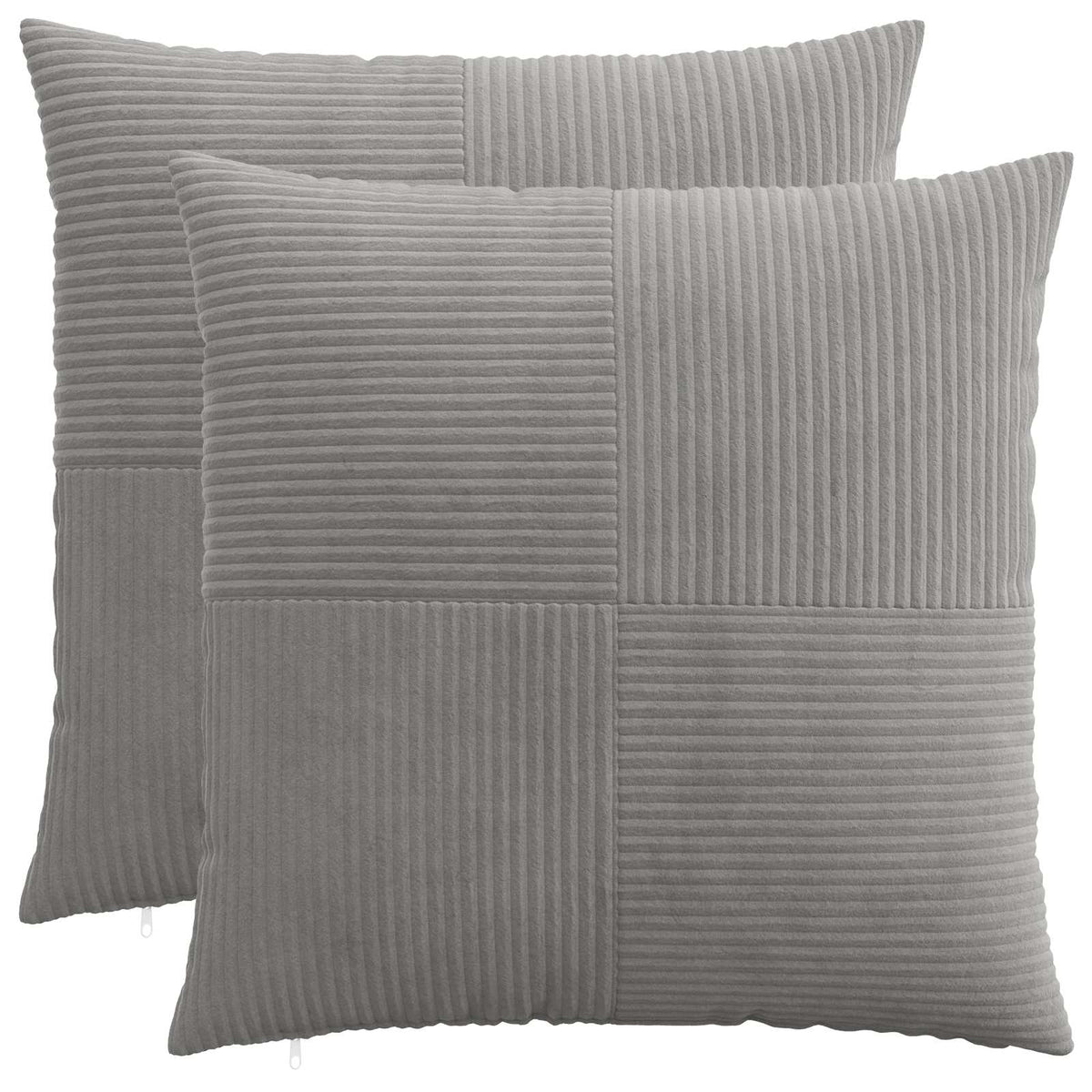 Kussensloop 2 pcs ALMELO Lichtgrijs 60 x 60 cm corduroy