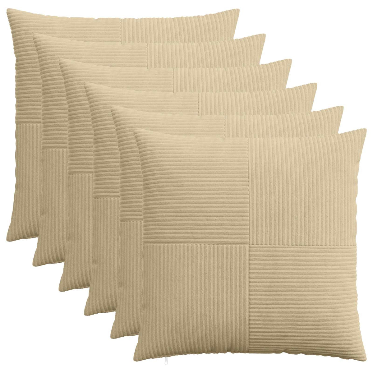 Kussensloop 6 pcs ALMELO Grijs groen 60 x 60 cm corduroy