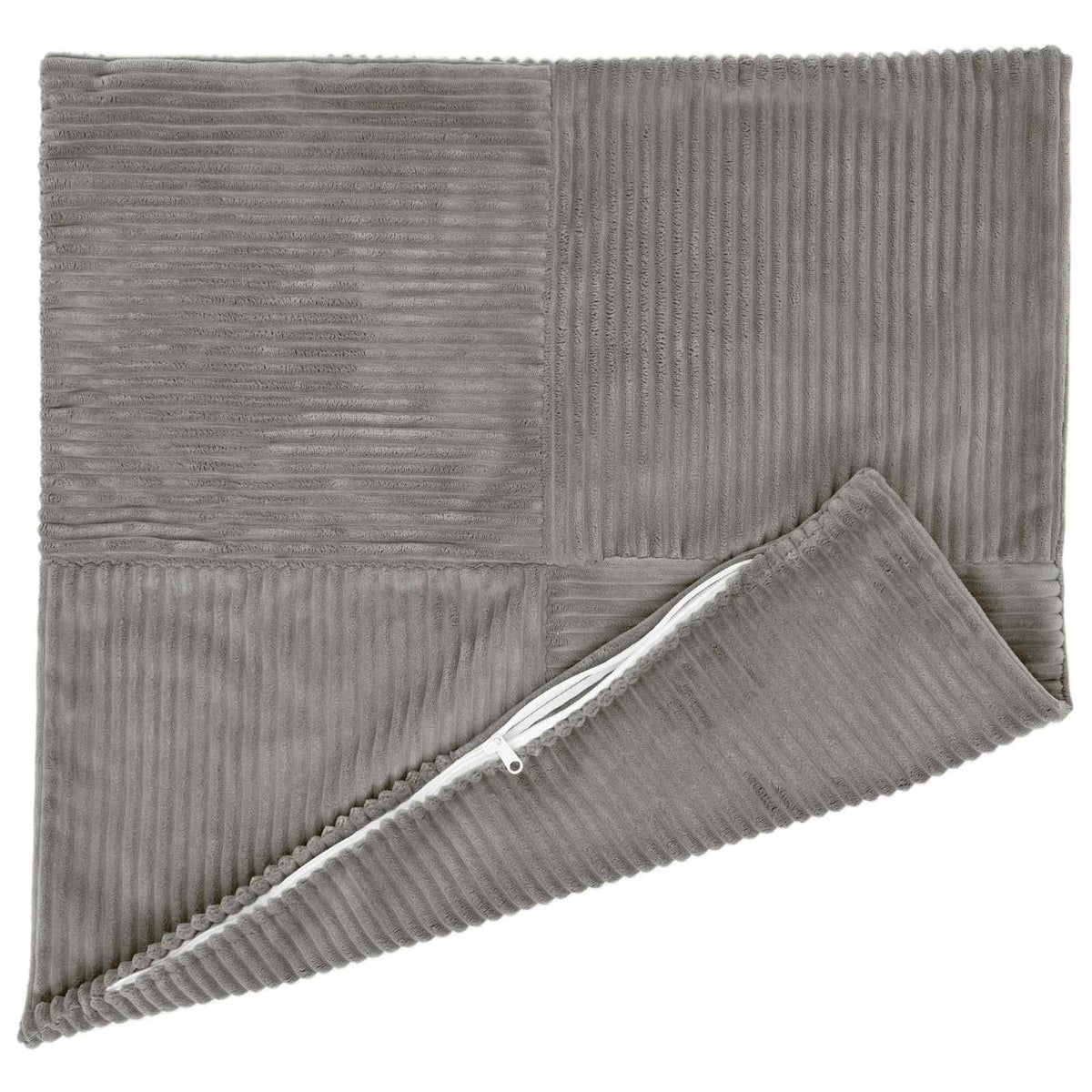 Kussensloop 6 st ALMELO Lichtgrijs 65 x 65 cm corduroy