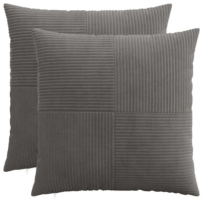 Kussensloop 2 pcs ALMELO Donkergrijs 65 x 65 cm corduroy