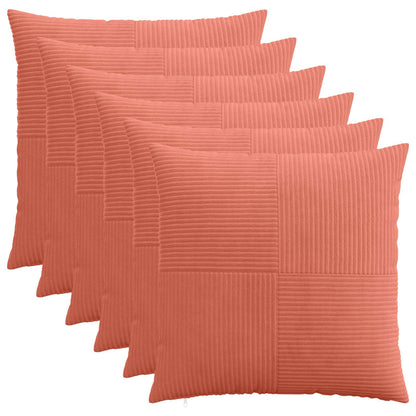Kussensloop 6 pcs ALMELO Rood-oranje 65 x 65 cm corduroy
