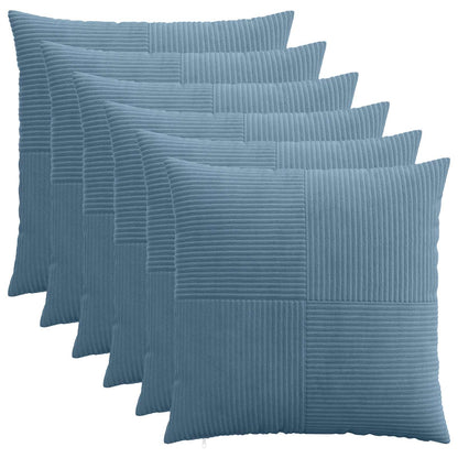 Kussensloop 6 pcs ALMELO Blauw 65 x 65 cm corduroy