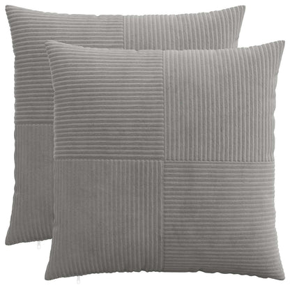 Kussensloop 2 pcs ALMELO Lichtgrijs 70 x 70 cm corduroy