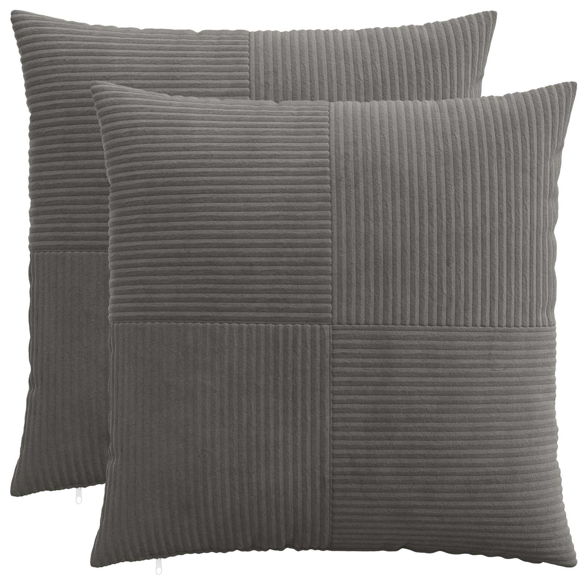 Kussensloop 2 pcs ALMELO Donkergrijs 70 x 70 cm corduroy