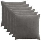 Kussensloop 70x70 cm donkergrijs corduroy (6 stuks)