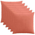 Kussenslopen 6 stuks rood-oranje 70x70 cm corduroy
