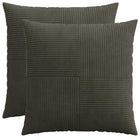 Kussensloop 2 stuks 70x70 cm antraciet corduroy