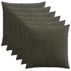 Kussensloop 6 stuks 70x70 cm antraciet corduroy