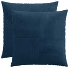 Kussensloop 2 stuks 70x70 cm marineblauw corduroy