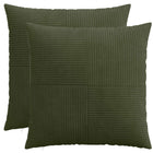 Kussensloop groen 70x70 cm corduroy set van 2