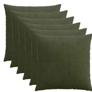 Kussensloop 70x70 cm groen corduroy set van 6