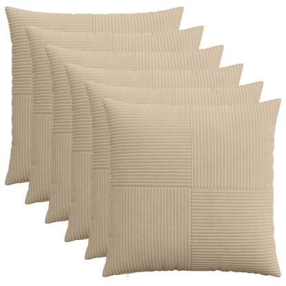 Kussensloop 6 pcs ALMELO Taupe 70 x 70 cm corduroy