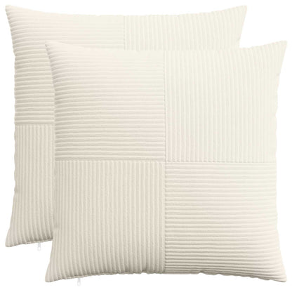 Kussensloop 2 pcs ALMELO Crèmekleurig 80 x 80 cm corduroy