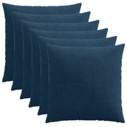 Kussensloop 80x80 cm marineblauw corduroy set 6 stuks