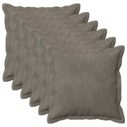 Kussensloop 30x30 cm fluweel lichtgrijs set van 6
