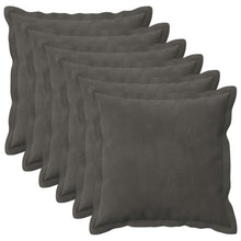 Kussensloop 6 pcs HOUTEN Donkergrijs 30 x 30 cm Fluweel