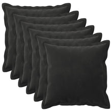 Kussensloop 6 pcs HOUTEN Zwart 30 x 30 cm Fluweel