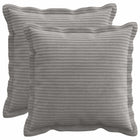 Kussensloop 30x30 cm lichtgrijs corduroy 2 stuks